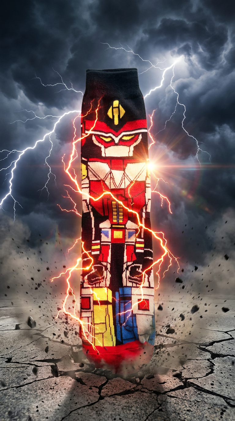 Megazord Mayhem" Action Crew Socks