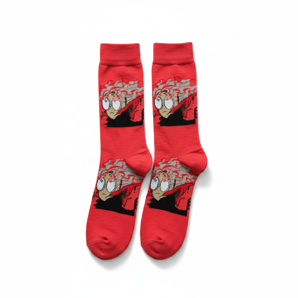 "Turbo Granny Curse" Okarun Graphic Crew Socks