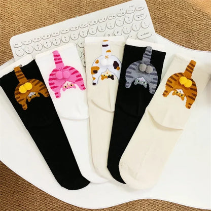Cartoon Cat Couple Socks