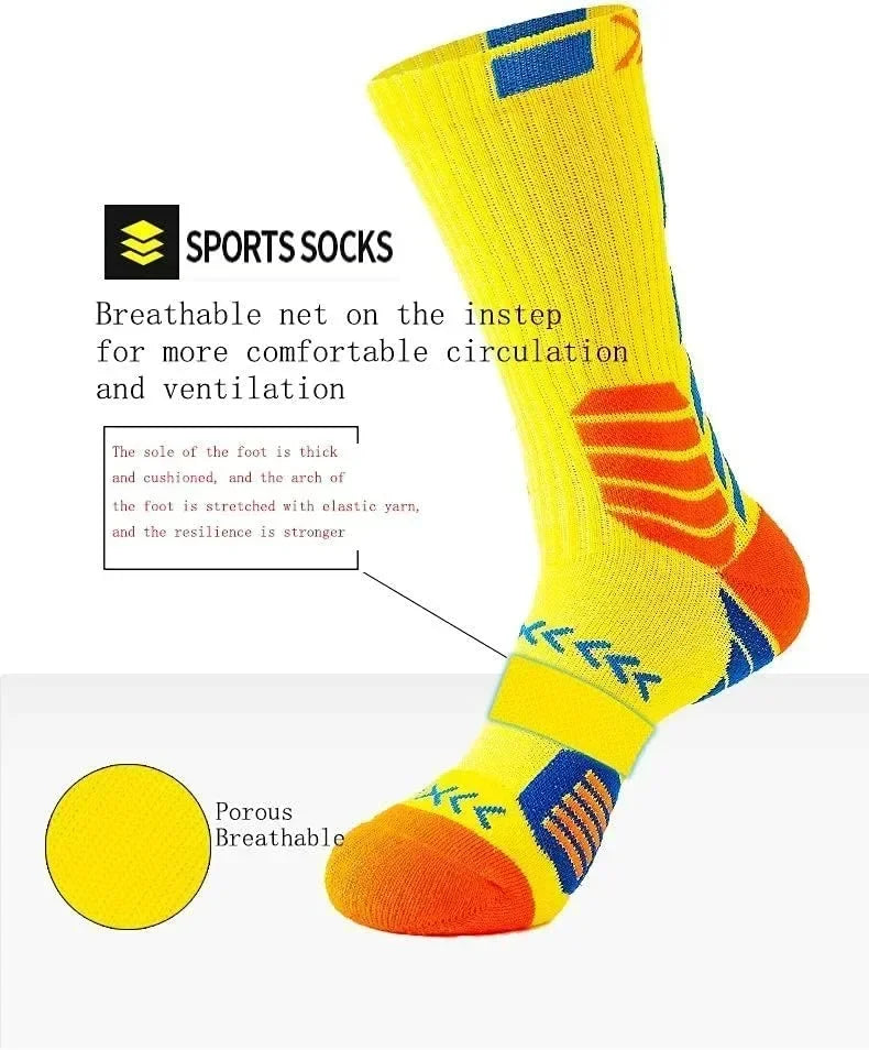 3 Pairs Thick Compression Professional Athletic Socks