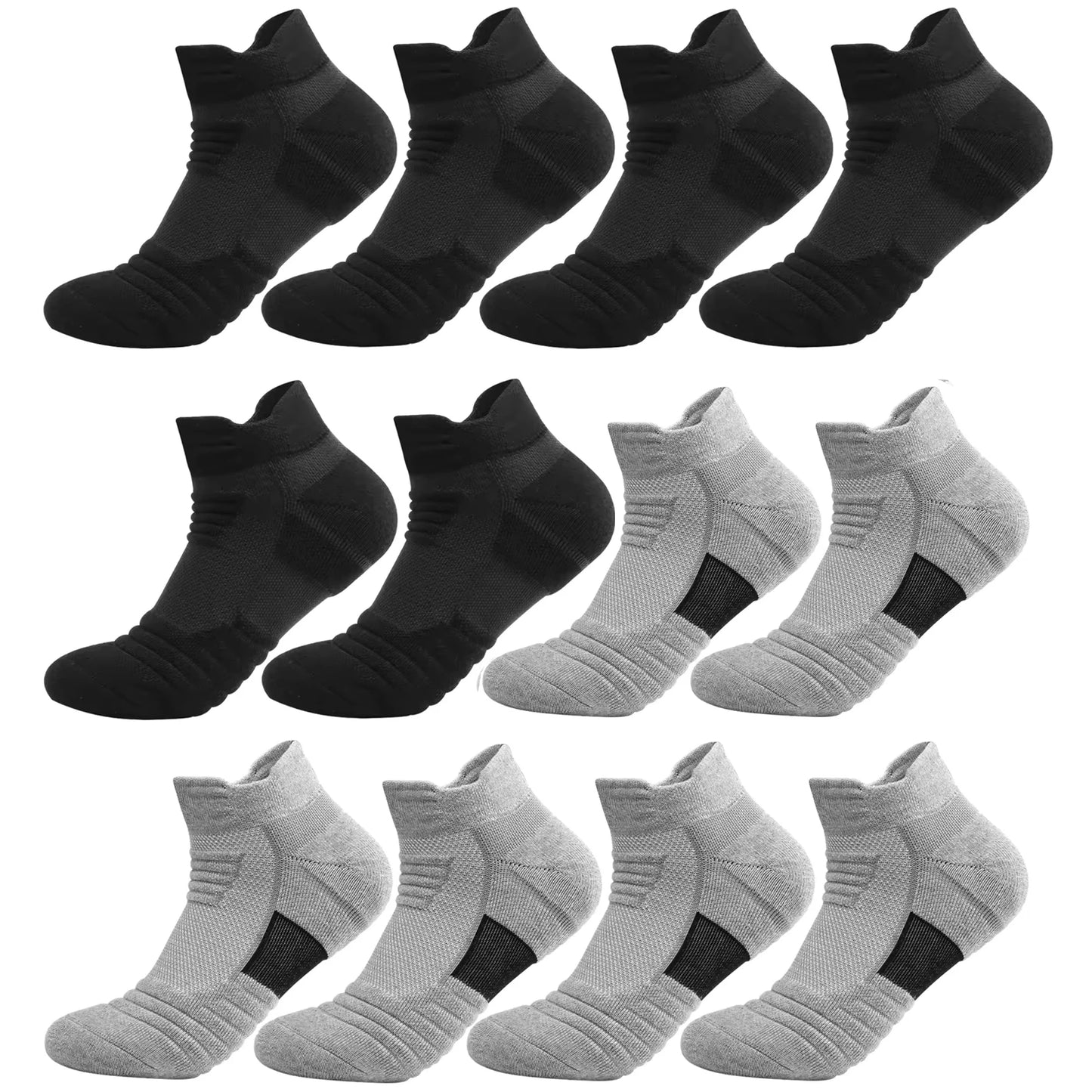 3/6 Pairs Running/Hiking Mesh Athletic Terry Socks