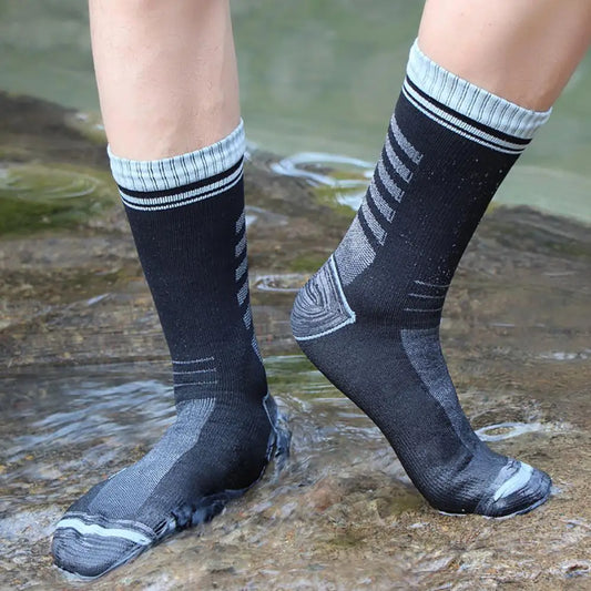 Trail Shield Waterproof Hiking Socks — Breathable Mid-Calf Winter Socks