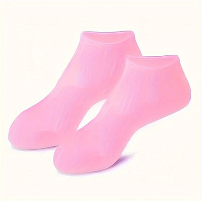 2 Pack Moisturizing Silicone Foot Care Massage Socks For Soft Heels