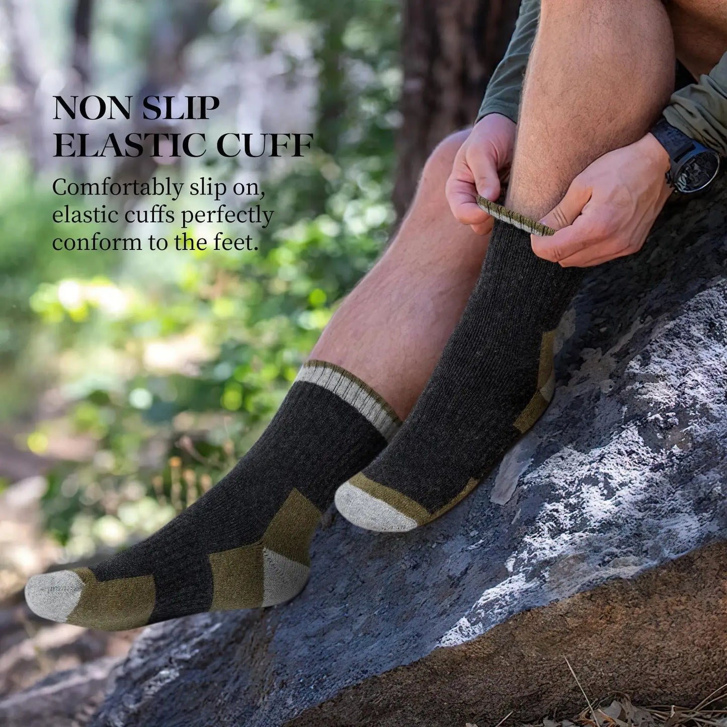 5 Pairs Merino Wool Men's Hiking Socks