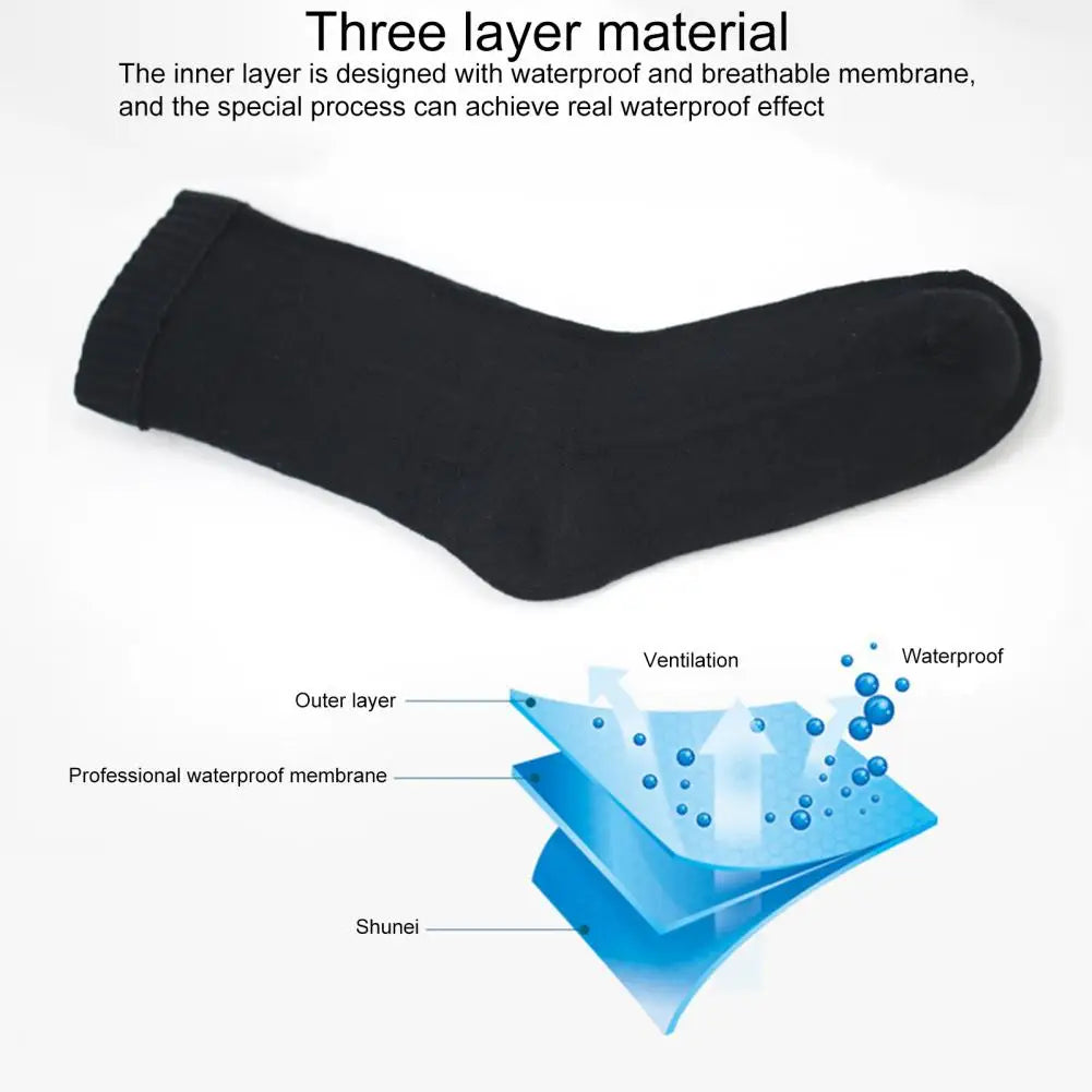 Trail Shield Waterproof Hiking Socks — Breathable Mid-Calf Winter Socks