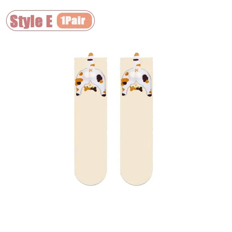 Cartoon Cat Couple Socks