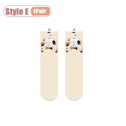 Cartoon Cat Couple Socks