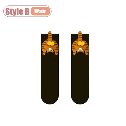 Cartoon Cat Couple Socks