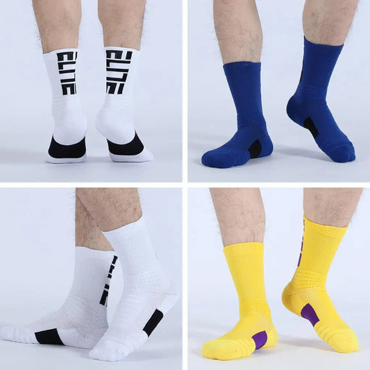 Court Crew Athletic Socks — Cushioned 4-Pack for Basketball, Running & Hiking