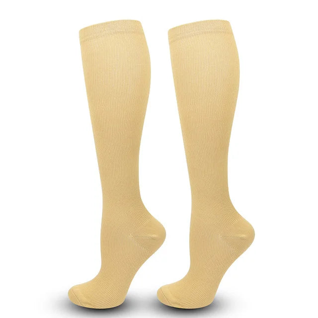 Unisex Compression Socks 15-20 mmHg Knee High Stocking