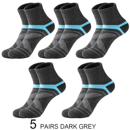 Unisex Black Hiking Socks 3 Pairs Polyester Elastane Knit Comfort