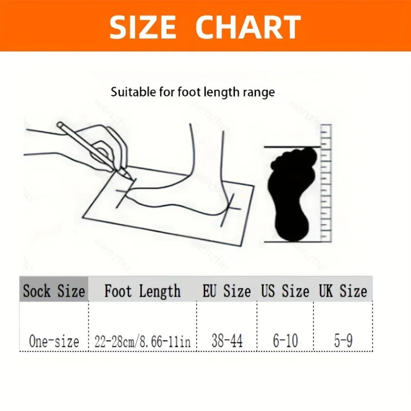 Womens Autumn Winter Knit Socks 5 Pairs Polyester Elastane Casual