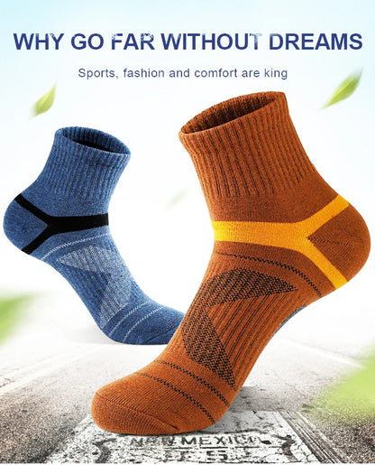 Unisex Black Hiking Socks 3 Pairs Polyester Elastane Knit Comfort