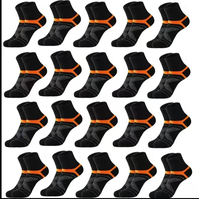 Unisex Black Hiking Socks 3 Pairs Polyester Elastane Knit Comfort