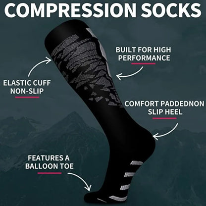 Compression Running Sports Socks 20-30mmhg for Flight Travel Pregnancy Edema Diabetes Varicose Veins