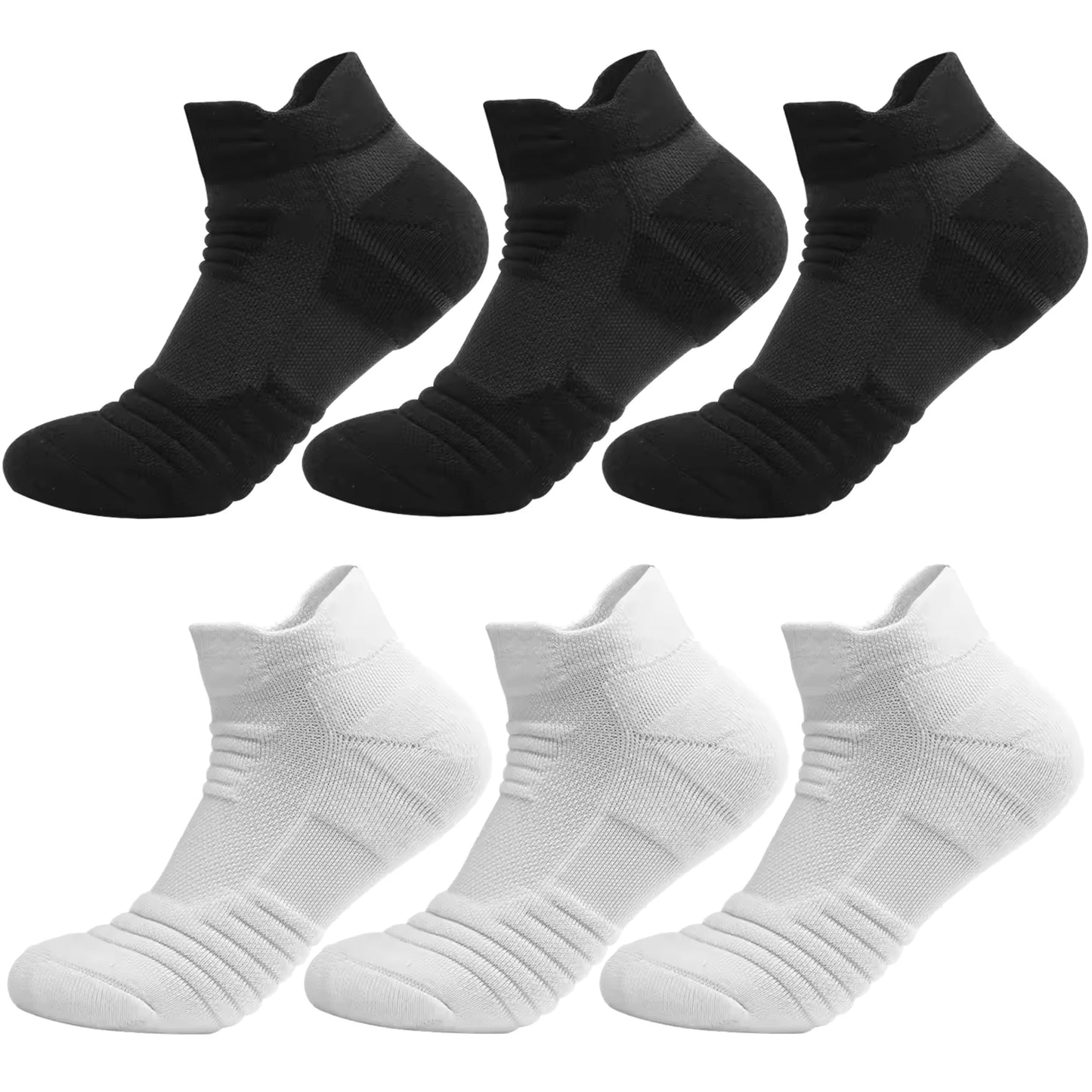 3/6 Pairs Running/Hiking Mesh Athletic Terry Socks