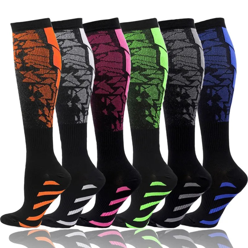 Compression Running Sports Socks 20-30mmhg for Flight Travel Pregnancy Edema Diabetes Varicose Veins