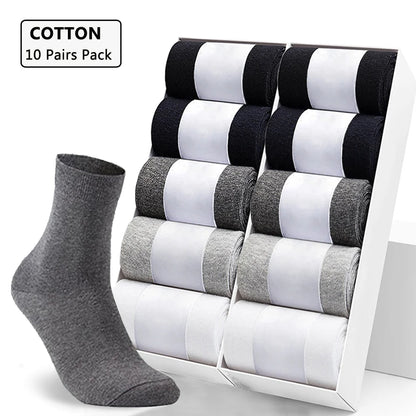 10 Pairs Men's Cotton Plus Size 38-47