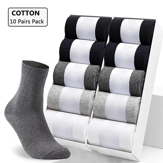 10 Pairs Men's Cotton Plus Size 38-47
