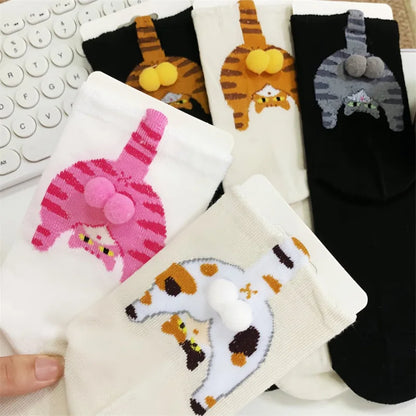 Cartoon Cat Couple Socks