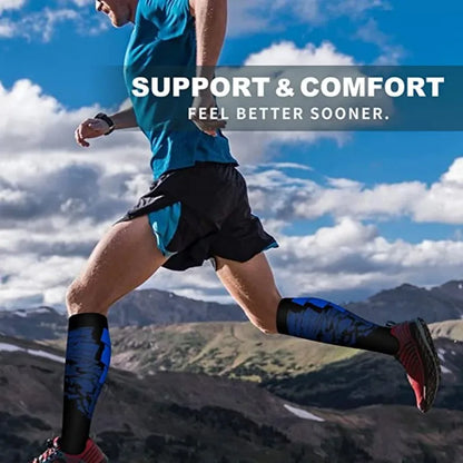 Compression Running Sports Socks 20-30mmhg for Flight Travel Pregnancy Edema Diabetes Varicose Veins