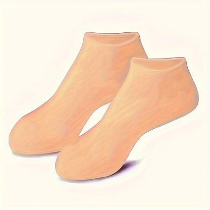 2 Pack Moisturizing Silicone Foot Care Massage Socks For Soft Heels