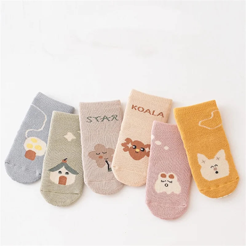 Tiny Steps Baby Thermal Socks — 3 Pairs Non-Slip Winter Socks for Toddlers