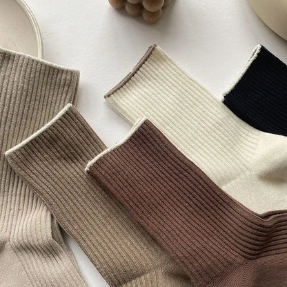 5 Pairs Of New Japanese-Style Women Sock Set