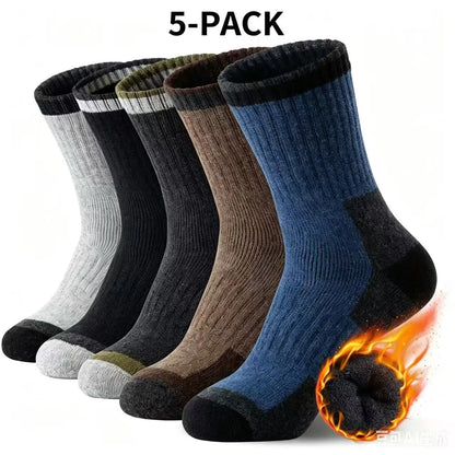 5 Pairs Merino Wool Men's Hiking Socks