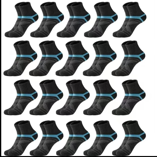 Unisex Black Hiking Socks 3 Pairs Polyester Elastane Knit Comfort