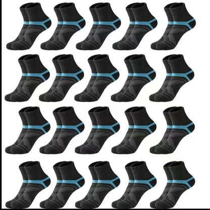 Unisex Black Hiking Socks 3 Pairs Polyester Elastane Knit Comfort