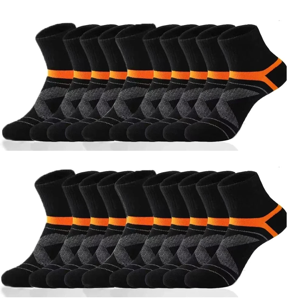 Unisex Black Hiking Socks 3 Pairs Polyester Elastane Knit Comfort