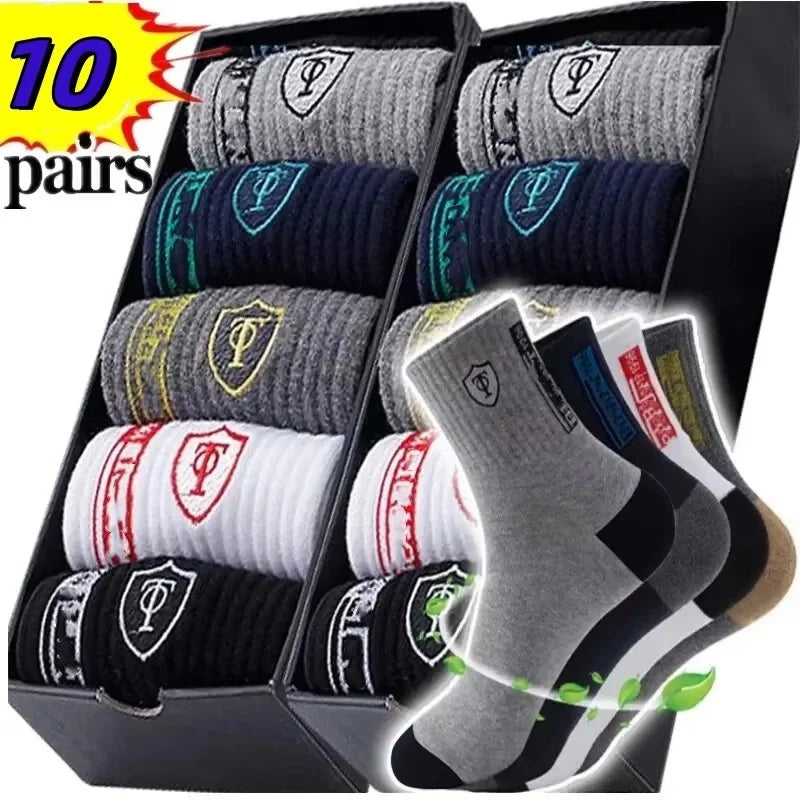 10 pairs Breathable Bamboo Cotton Sports Socks