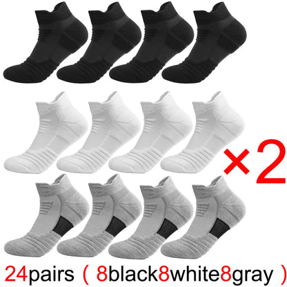 3/6 Pairs Running/Hiking Mesh Athletic Terry Socks