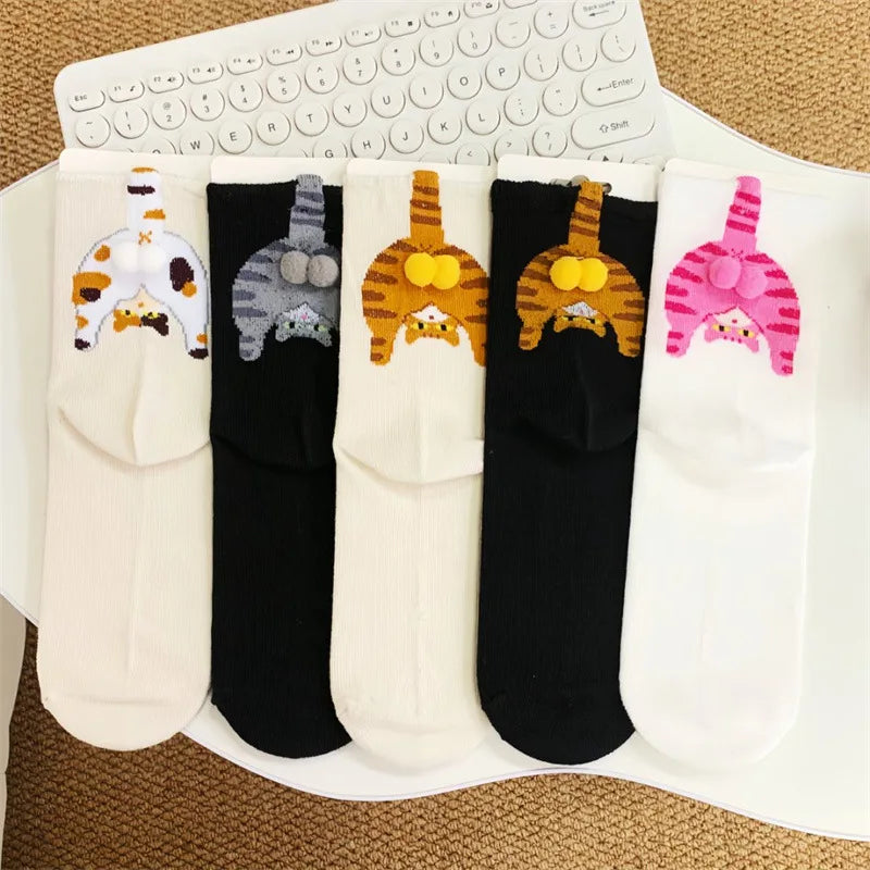 Cartoon Cat Couple Socks