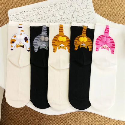 Cartoon Cat Couple Socks