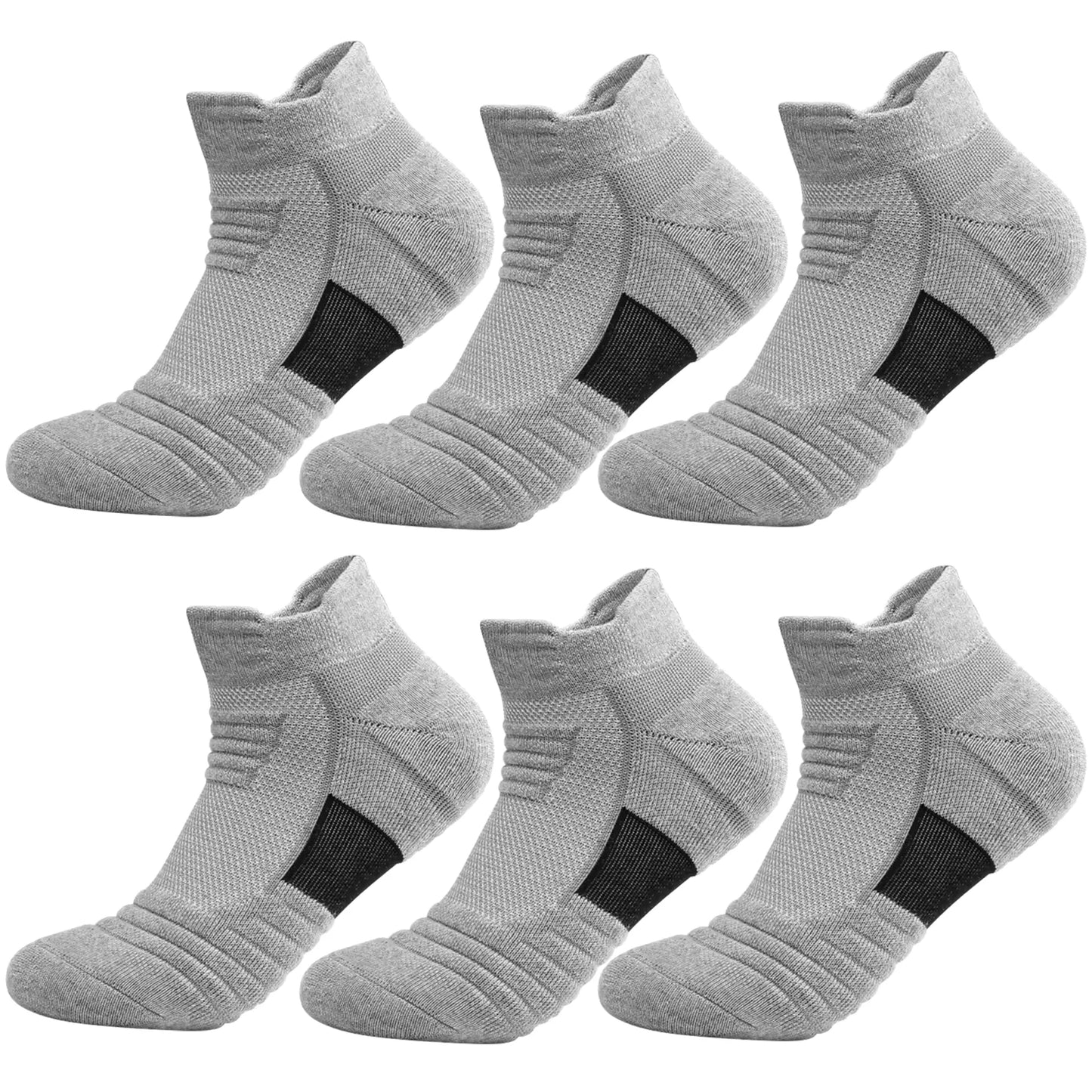 3/6 Pairs Running/Hiking Mesh Athletic Terry Socks