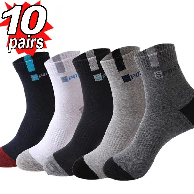 10 pairs Breathable Bamboo Cotton Sports Socks