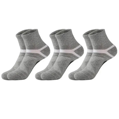 Unisex Black Hiking Socks 3 Pairs Polyester Elastane Knit Comfort
