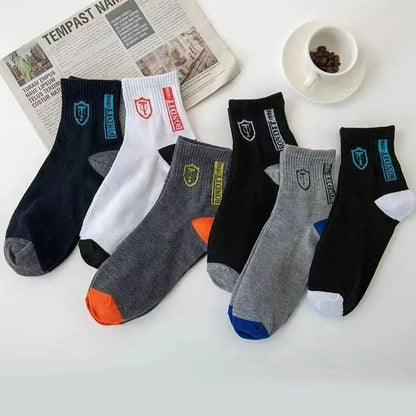 5/10 Pairs Breathable Men's Basketball Crew Socks