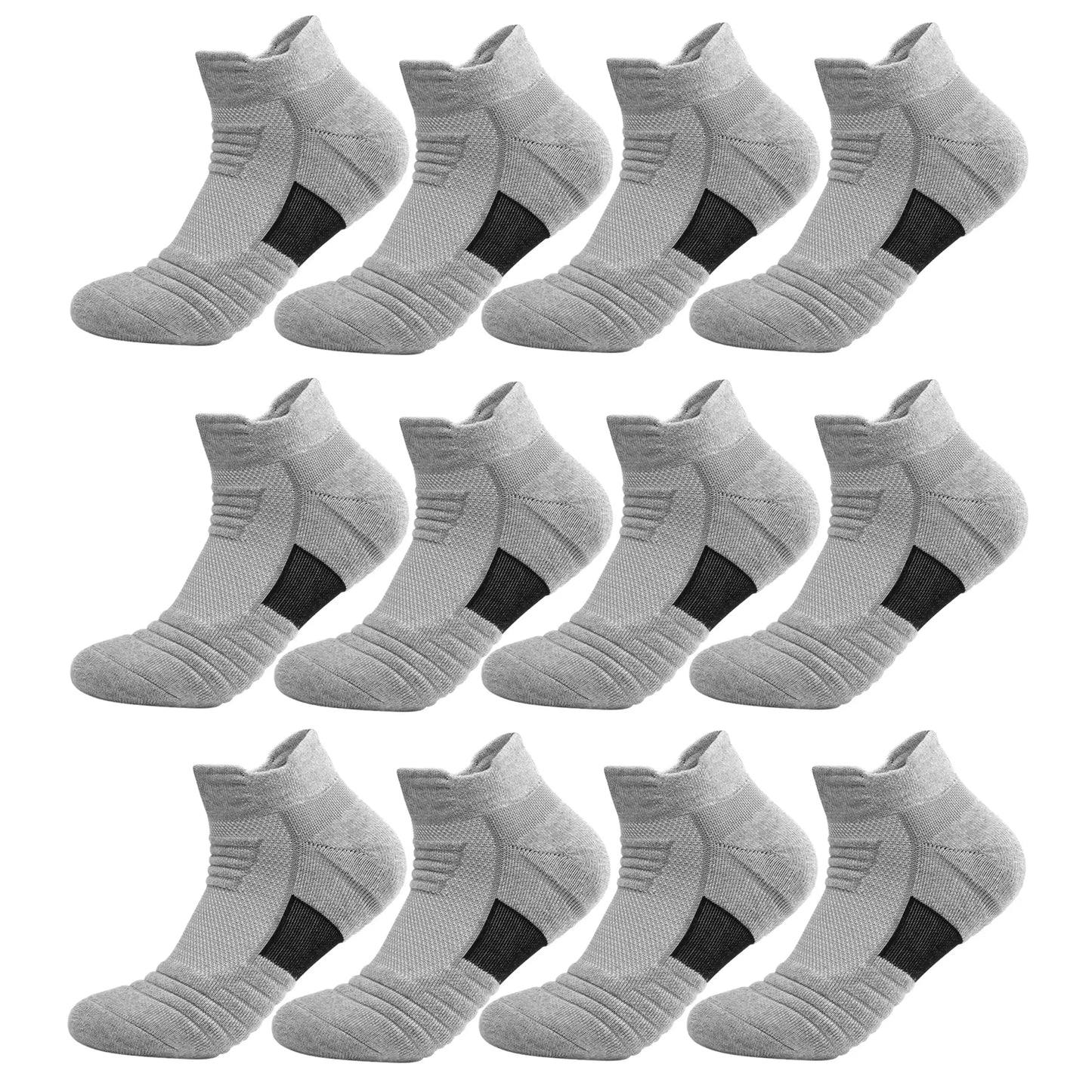 3/6 Pairs Running/Hiking Mesh Athletic Terry Socks