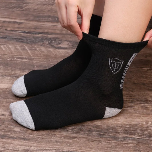 5/10 Pairs Breathable Men's Basketball Crew Socks