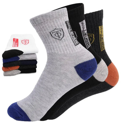 5/10 Pairs Breathable Men's Basketball Crew Socks