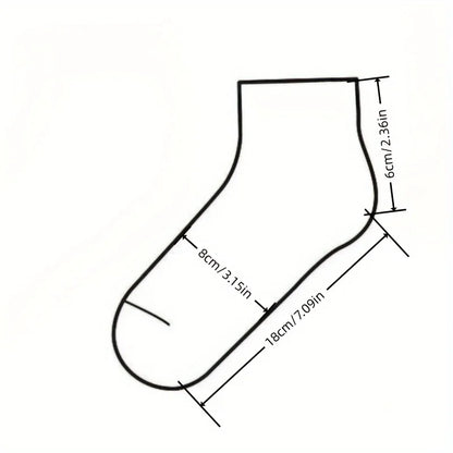 Valentine Heart Print Ankle Socks Unisex No Show Candy Colored 10 Pairs