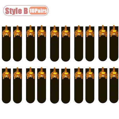 Cartoon Cat Couple Socks