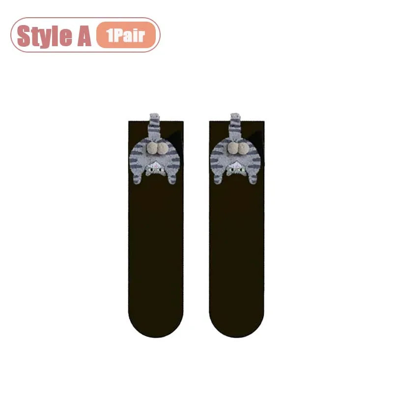 Cartoon Cat Couple Socks