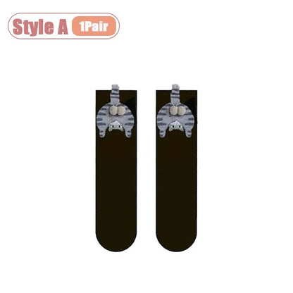 Cartoon Cat Couple Socks