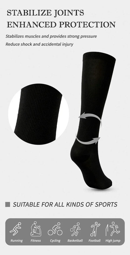 Unisex Compression Socks 15-20 mmHg Knee High Stocking