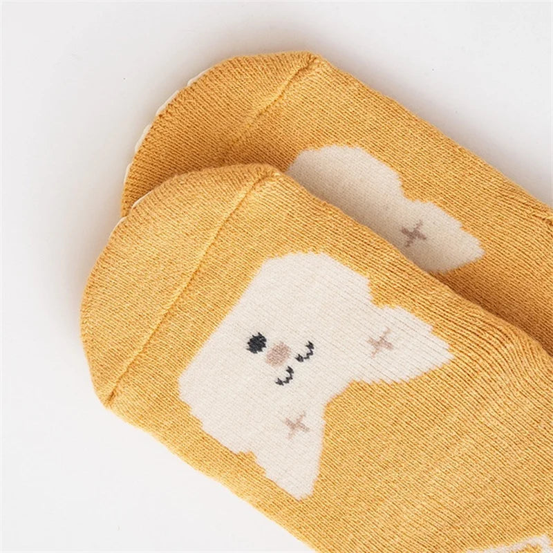 Tiny Steps Baby Thermal Socks — 3 Pairs Non-Slip Winter Socks for Toddlers