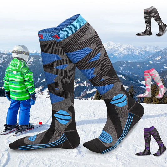 Powder Peak Knee-High Ski Socks — Warm Quick-Dry Snow Socks for the Whole Family